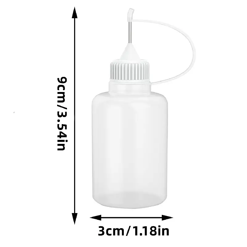 12pcs 1 Ounce Needle Tip Glue Bottle 30ml Plastic Dropper Bottles For Small  Gluing Projects, Paper Quilling DIY Craft, Acrylic Painting, White Lid
