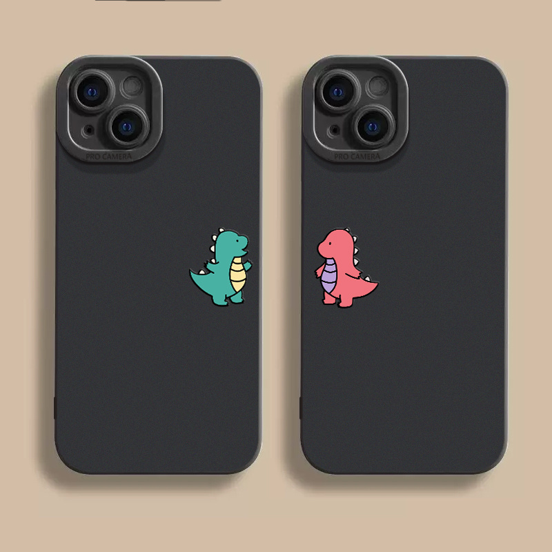 

2pcs/set Cartoon Macaron Pattern Liquid Silicone Mobile Phone Case Full-body Protection Shockproof Anti-fall Tpu Soft Rubber Black For Men Women For Apple 14 11 Xs Xr X 7 8 6s Pro Max Se