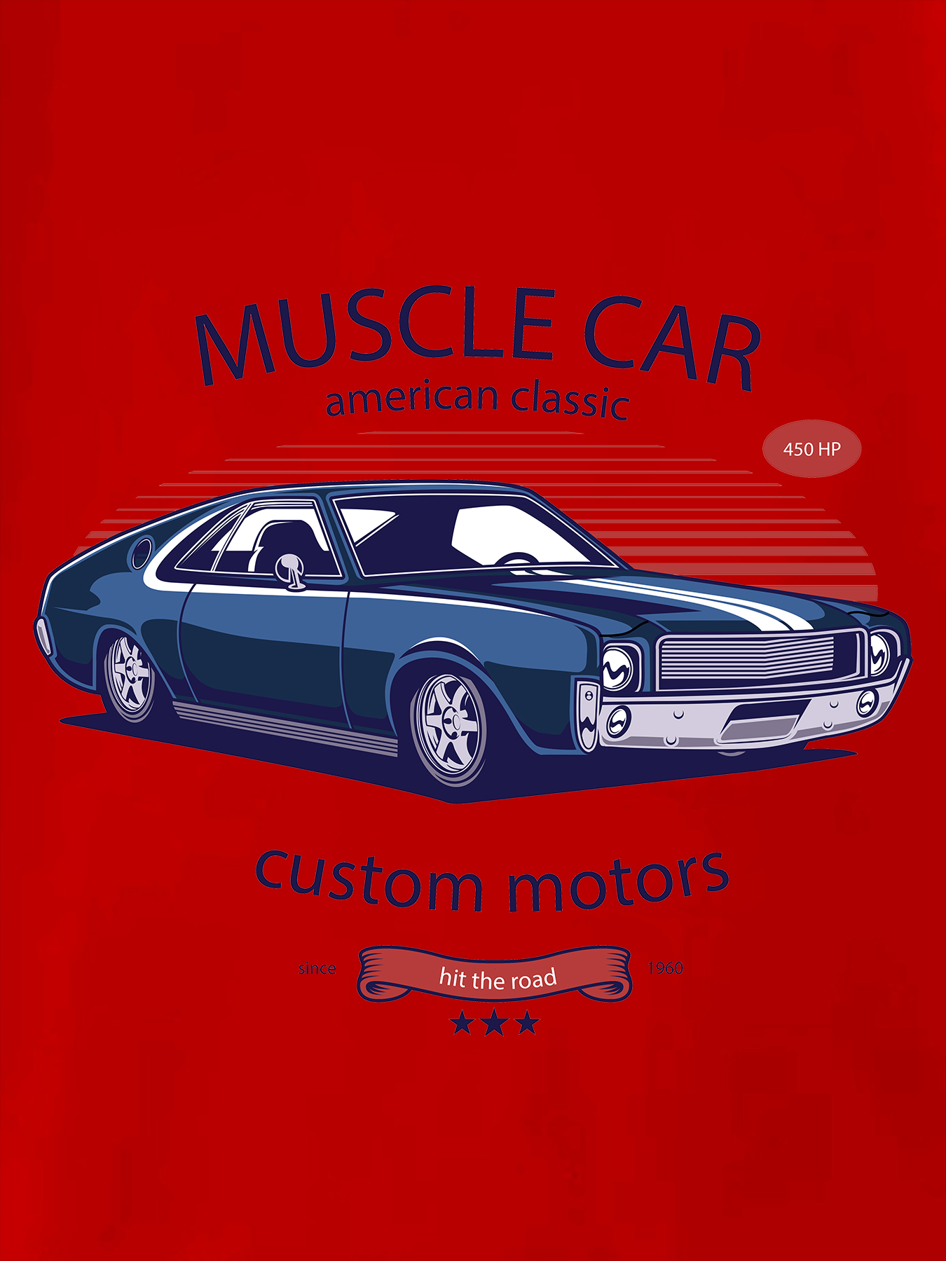 Classic Red Muscle Car Print Hoodie Kids Casual Pullover - Temu