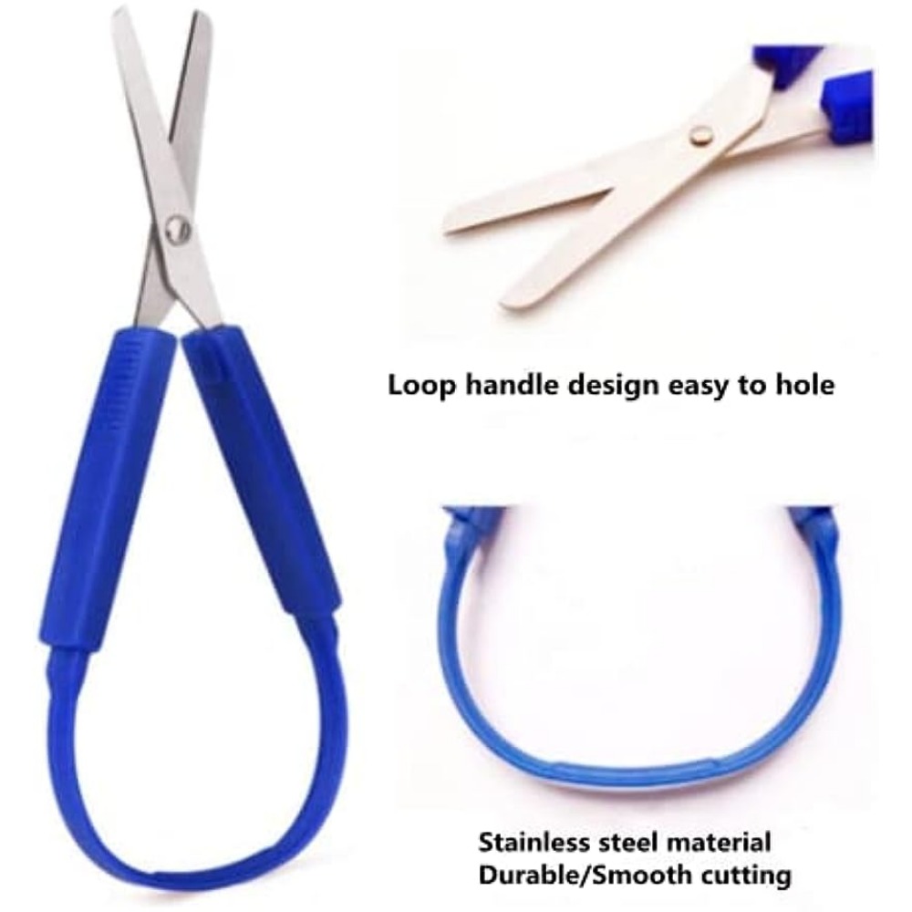 Special Supplies Loop Scissors for Teens And Adults 8 Inches (3-Pack)  Colorful Looped, Adaptive Design, Right and Lefty Support, Small, Easy-Open  Squeeze Handles, Supports Elderly and Special Needs : Arts, Crafts & Sewing  