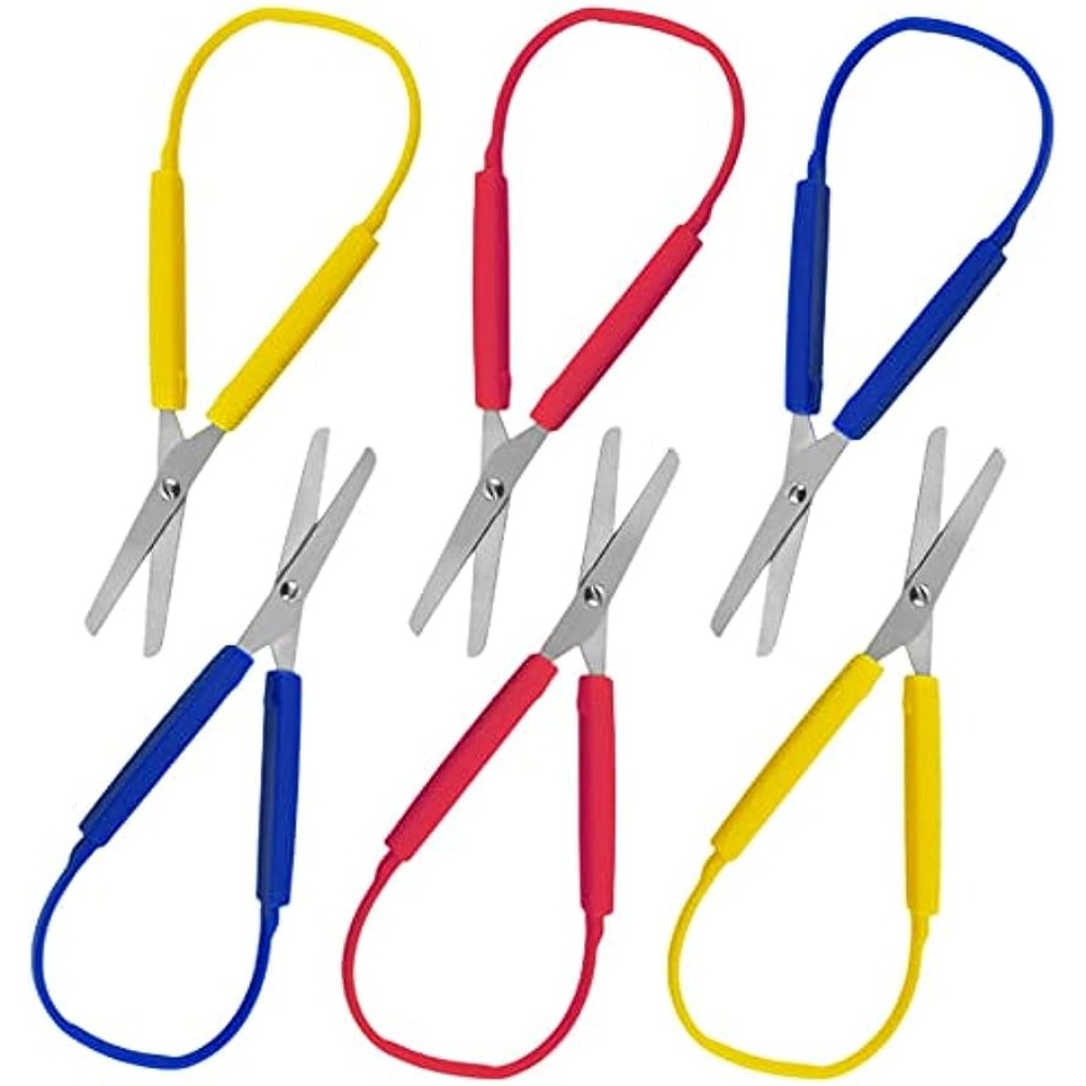 School Smart Loop Adaptive Scissors, 8 Inches, Yellow