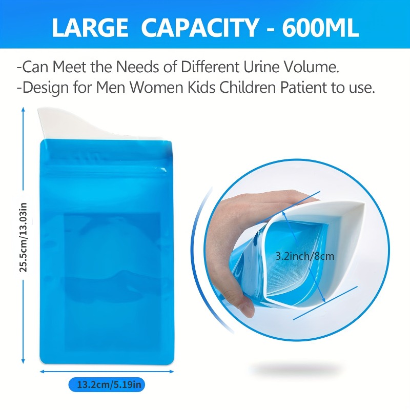 New arrival 12Pcs Disposable Urinal Bags Camping Pee Bags Unisex Urine Bags  Vomit Bags Urinal Toilet Portable Toilet Pee Bag