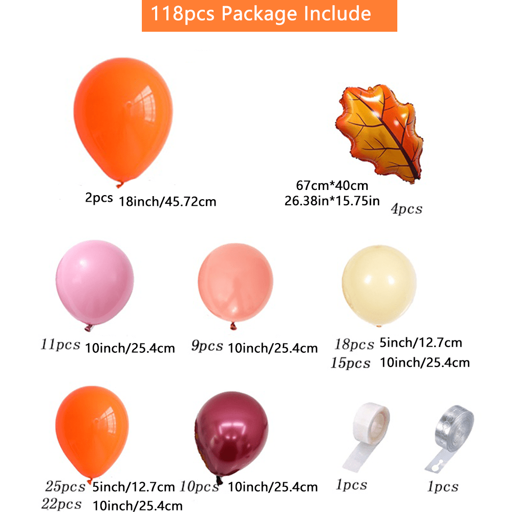 Orange Burgundy White Autumn Theme Balloons Arch Kit Birthday Wedding  Orange Theme Balloon Party Decoration Supplies - Temu Latvia