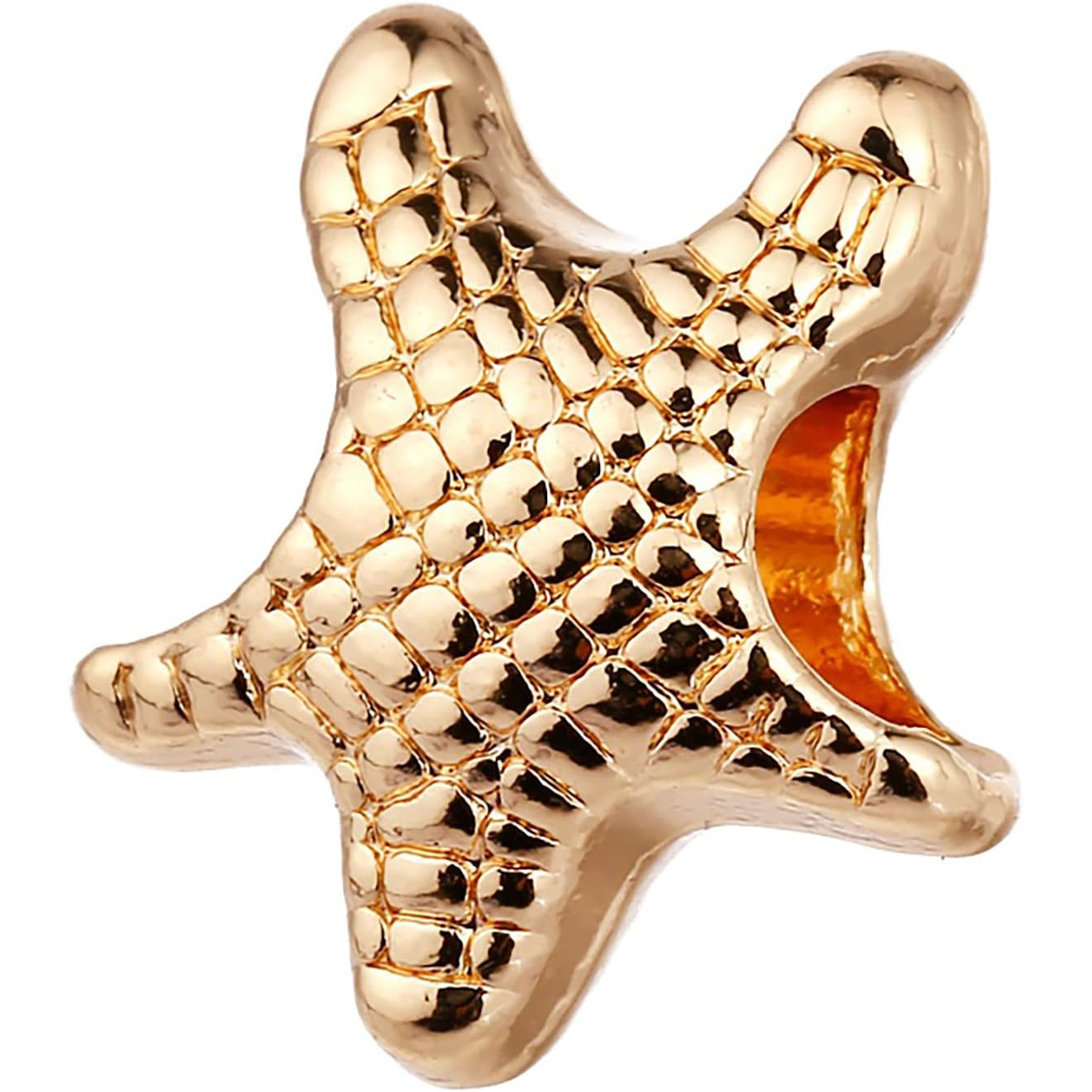 10pcs DIY Starfish Beads for Jewelry Making, KC Gold Beads for Bracelets  Making, Cute Large Hole Beads Charms for Bracelet for Jewelry Making,  Bracelet Spacer Beads