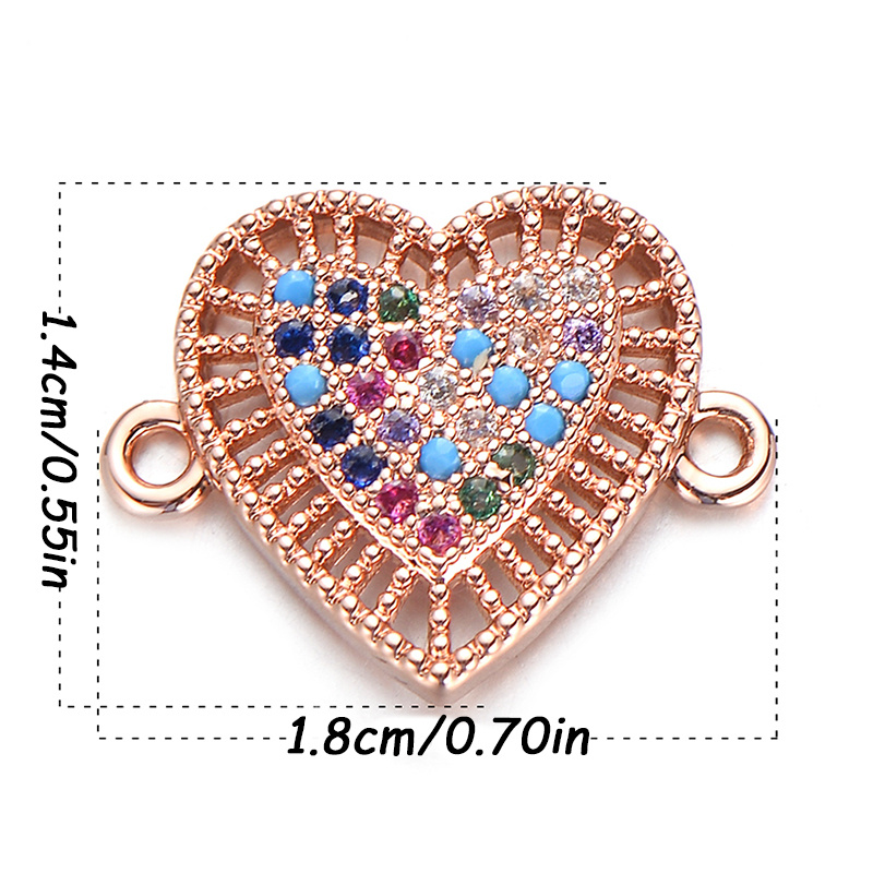 Rose Golden Wing Crown Angel Love Infinity Heart Charms Connectors Cz  Zircon Pendant Links For Diy Women Bracelet Making Charms Jewelry  Accessories - Temu New Zealand