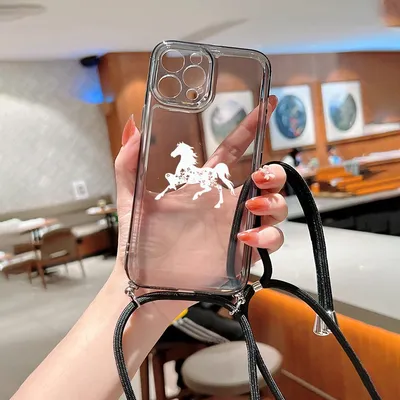 Lanyard Silicone Case Golden White Horse Graphic Phone Case For Iphone 11 14  13 12 Pro Max Xr Xs 7 8 6 Plus Mini Czq Pattern Luxury Matte Silicone  Original Shockproof Camera Lens Protector Soft Cover - Temu