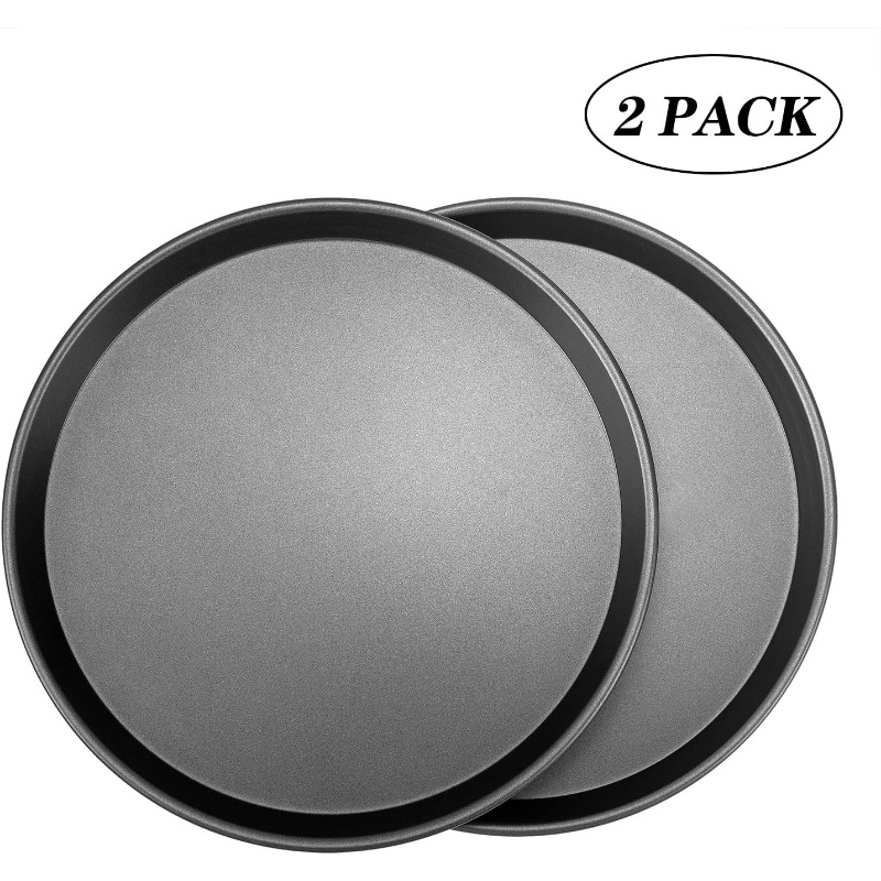 Non Stick Pizza Trays Baking Pan Round Restaurant Dish Pie - Temu