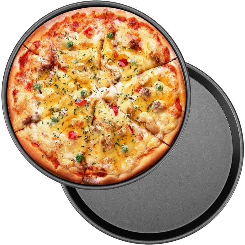 Paquete de 6 moldes para pizza de aleación de aluminio con agujeros,  pantalla de pizza de grado comercial de 12 pulgadas para horno, bandeja  redonda