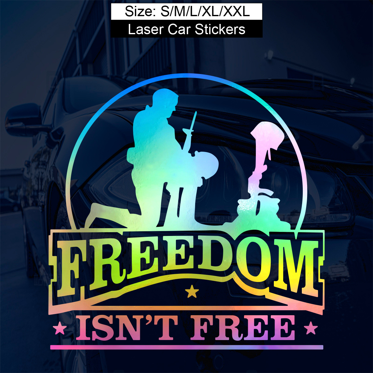 Freedom Isn't Free Soldier Decal Sticker