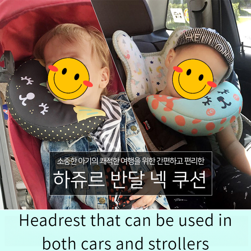 Cartoon Car Neck Pillow Car Headrest Pillow Soft Car Seat Pillow