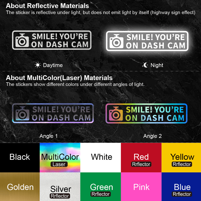 Smile You Are On Dash Cam Art Car Sticker Car Styling Vinyl - Temu