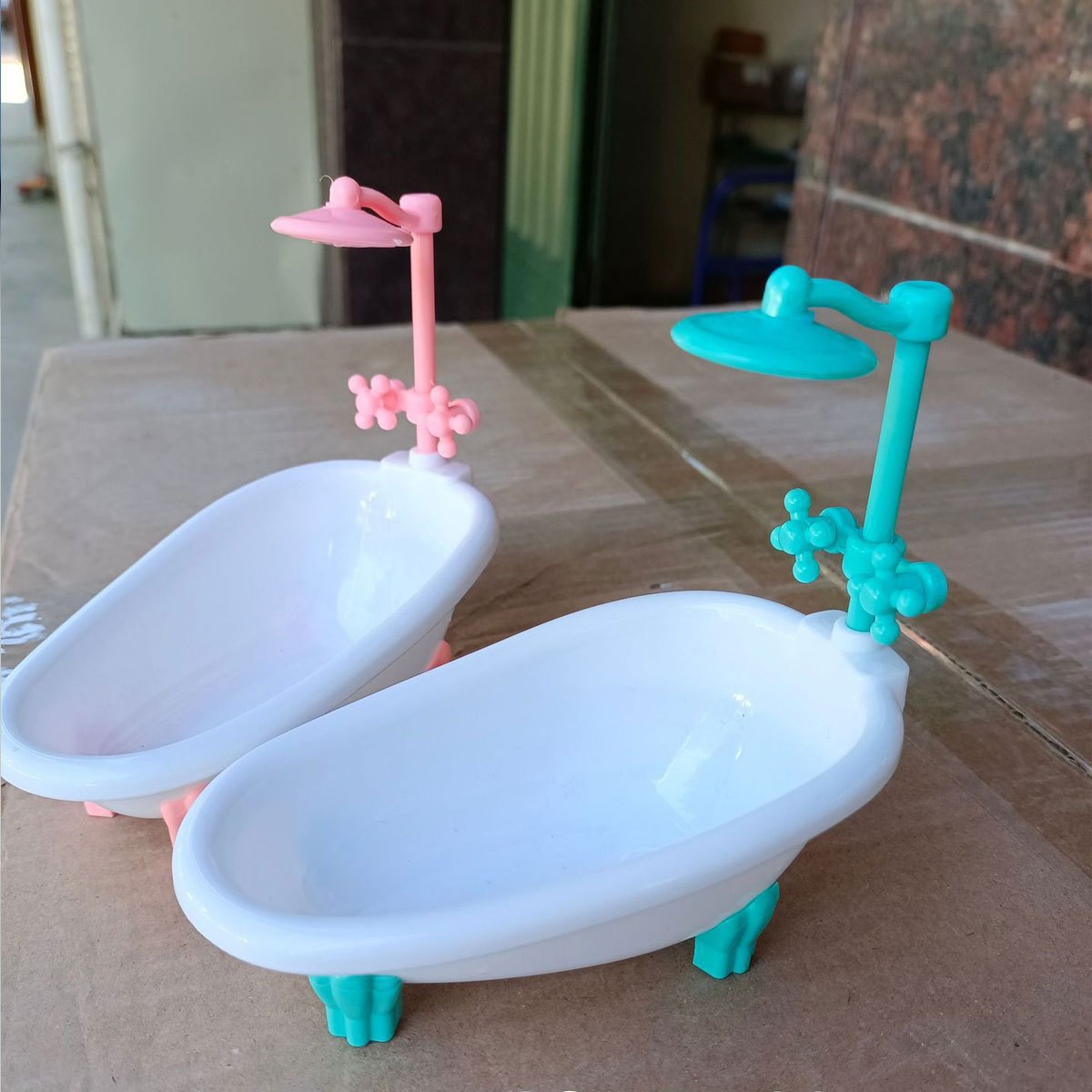 Dollhouse Dollhouse Miniature Bathroom Set Kids Pretend Play Toy