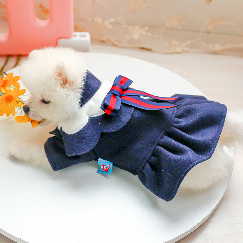 Navy blue shop dog dress