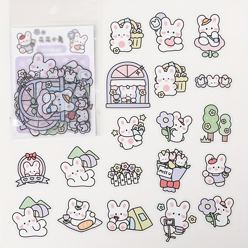 Cute Cartoon Bear Stickers Waterproof Pet Scrapbooking - Temu
