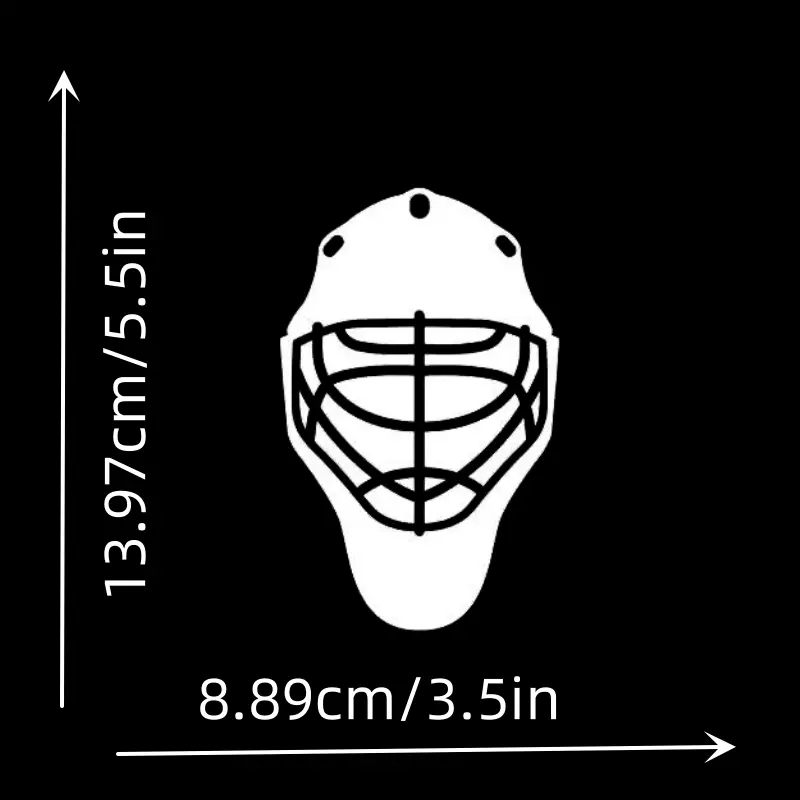 Hockey Goalie Mask Vinyl Decal Sticker for Car Truck Suv Van 
