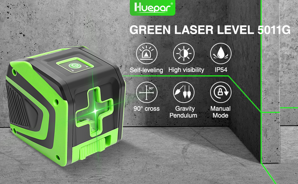 Niveau Laser Vert, USB Charge, 45m Laser Croix, Autonivellement et Mode  Pulsé Extérieur, Deux Module Laser, Support Magnétique, Grand Angle 120°,  360°