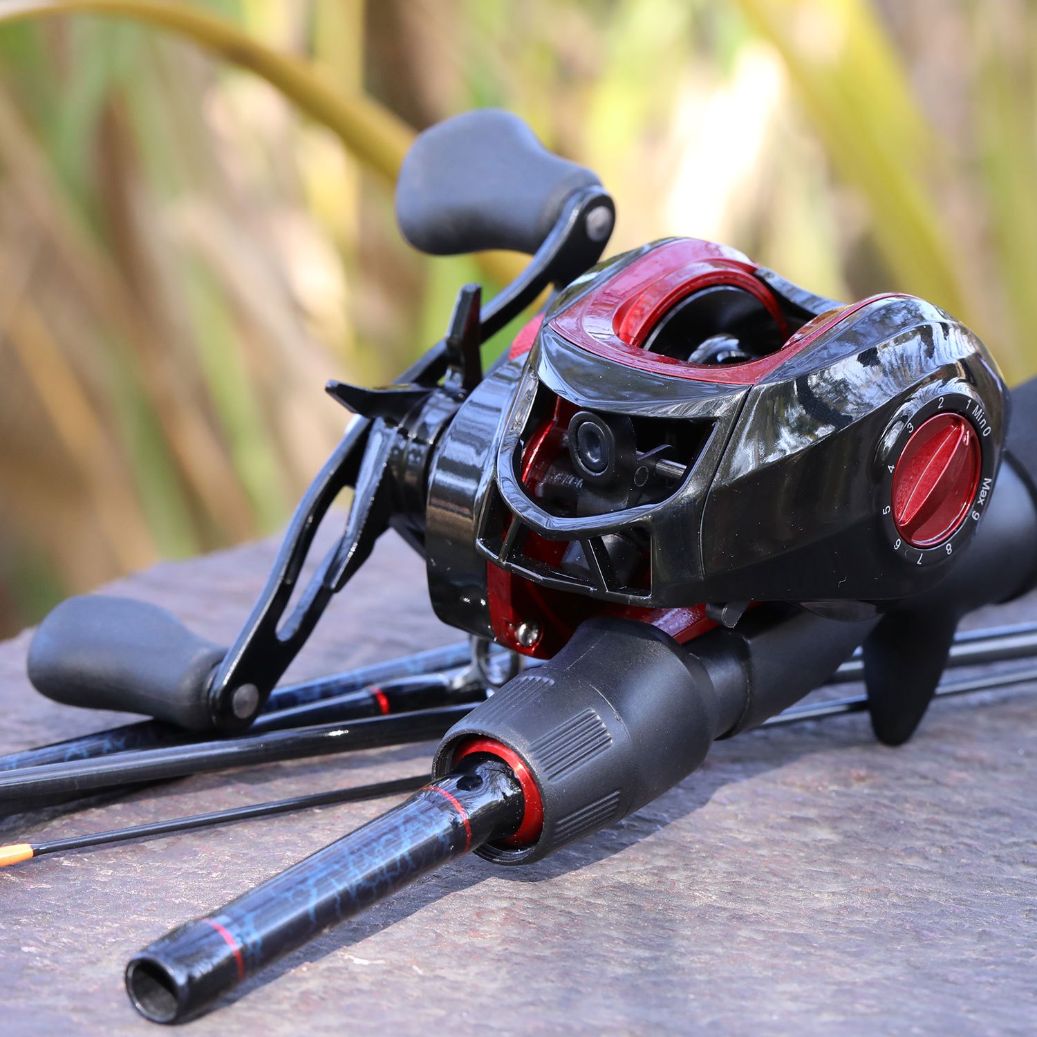  fishing gear box bag set 5 section 24 fiber rod and 17 1bb wheel send 100mpe fishing line hard bait sequins and accessories etc bait accessories color random details 1