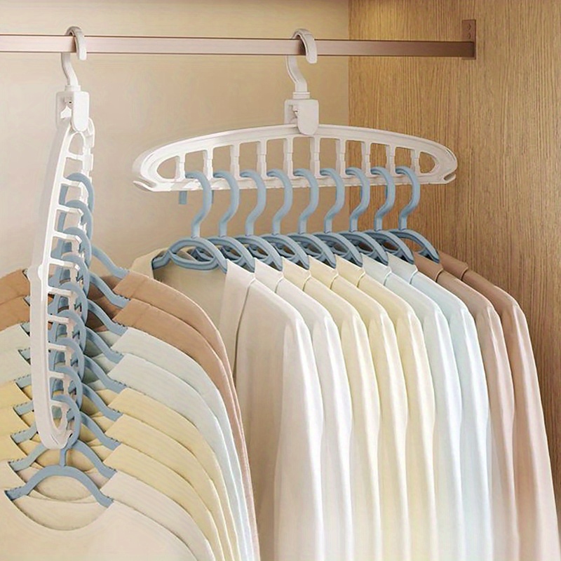 Space Saving Multi-hole Clothes Hanger For Home, Dorm, And Travel -  Foldable Drying Rack For Trousers, Shirts, And Skirts - Temu