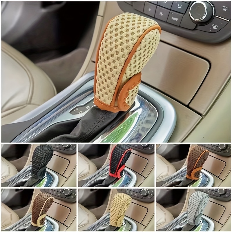 1pc Universal Car Shifter Knob Cover Breathable Gear Stick Shift Handle  Head Cover Decoration Accessories Automotive Vehicles - Automotive - Temu