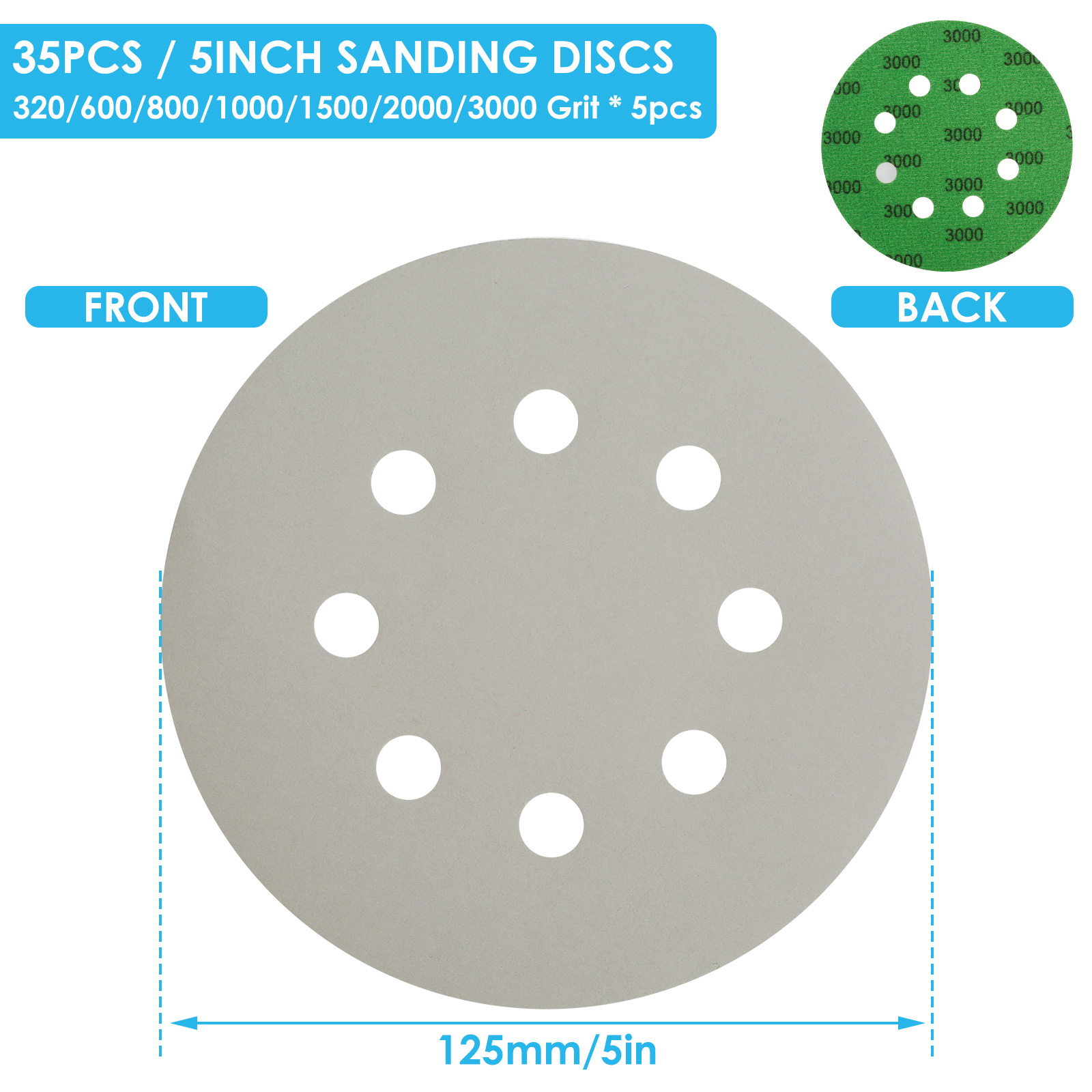 Sanding Disc Pads Silicon Carbide Hook Loop Sandpaper - Temu