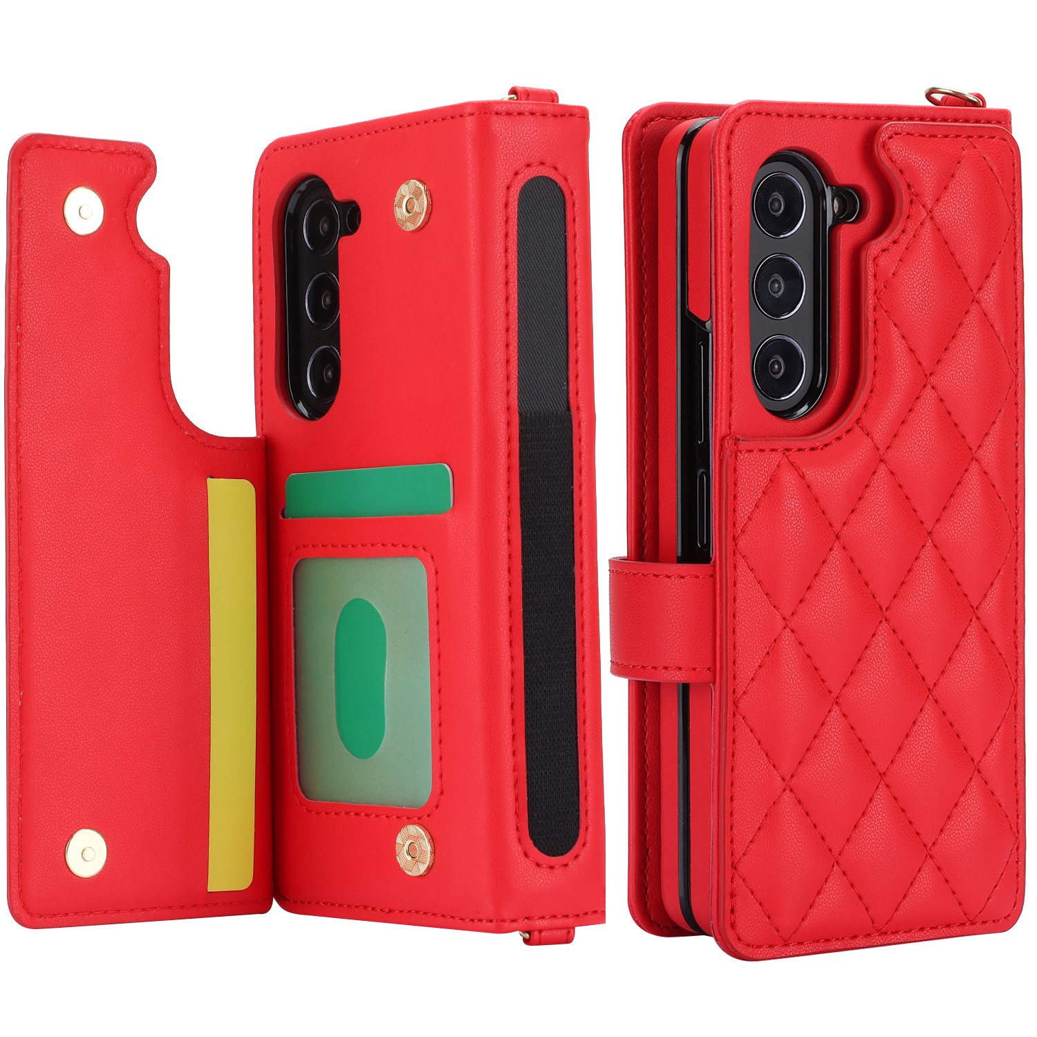 for Samsung Galaxy Z Fold 4 Case, Galaxy Z Fold 4 Wallet Case PU