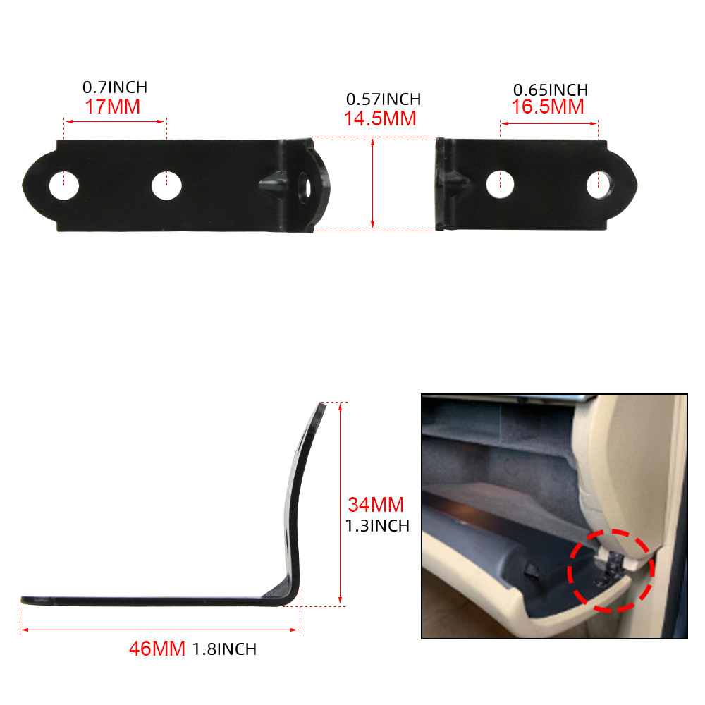 New Glove Box Repair Kit ForAudi Lid Hinge A4 S4 RS4 B6 B7 Bracket