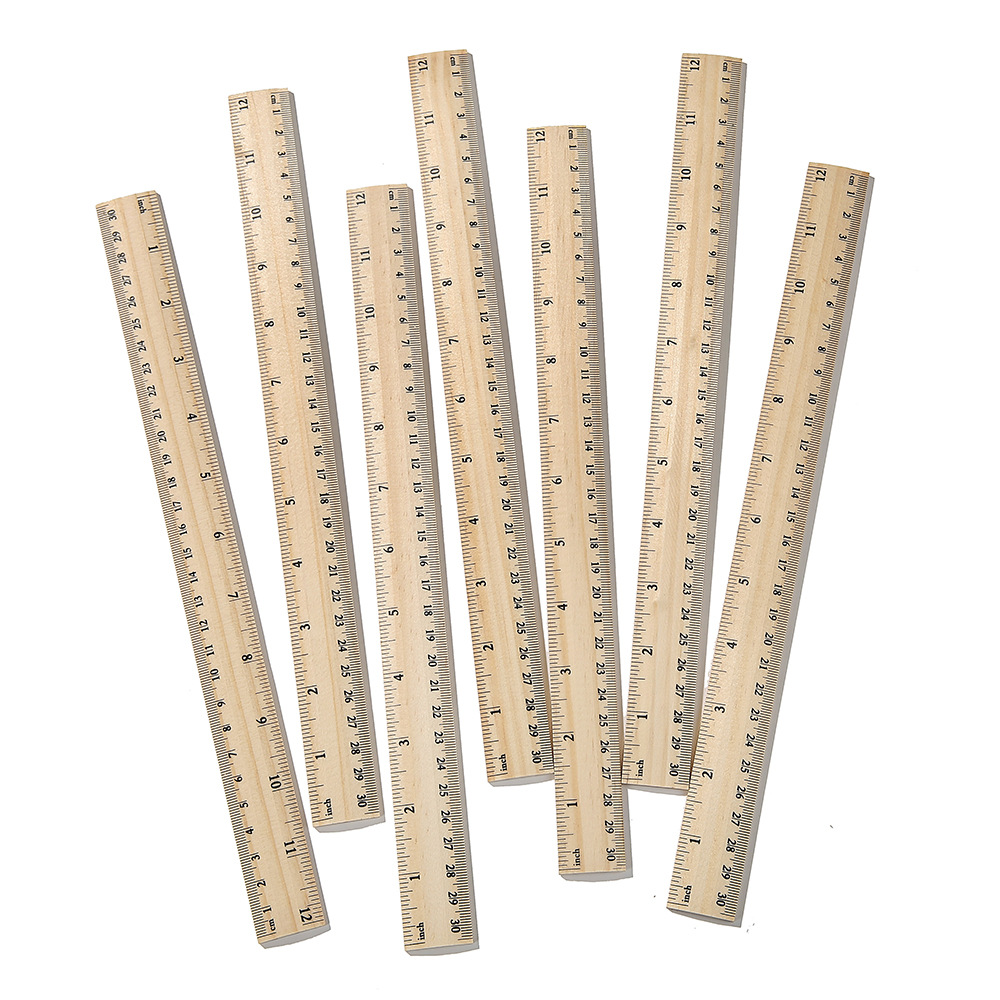Wooden Ruler Straight Edge Ruler For Kids Back To School - Temu