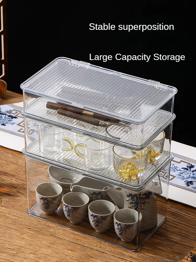 Desktop storage cabinet, tea set, dustproof water cup, storage box, dining  table storage artifact, cup, storage shelf, locker - AliExpress