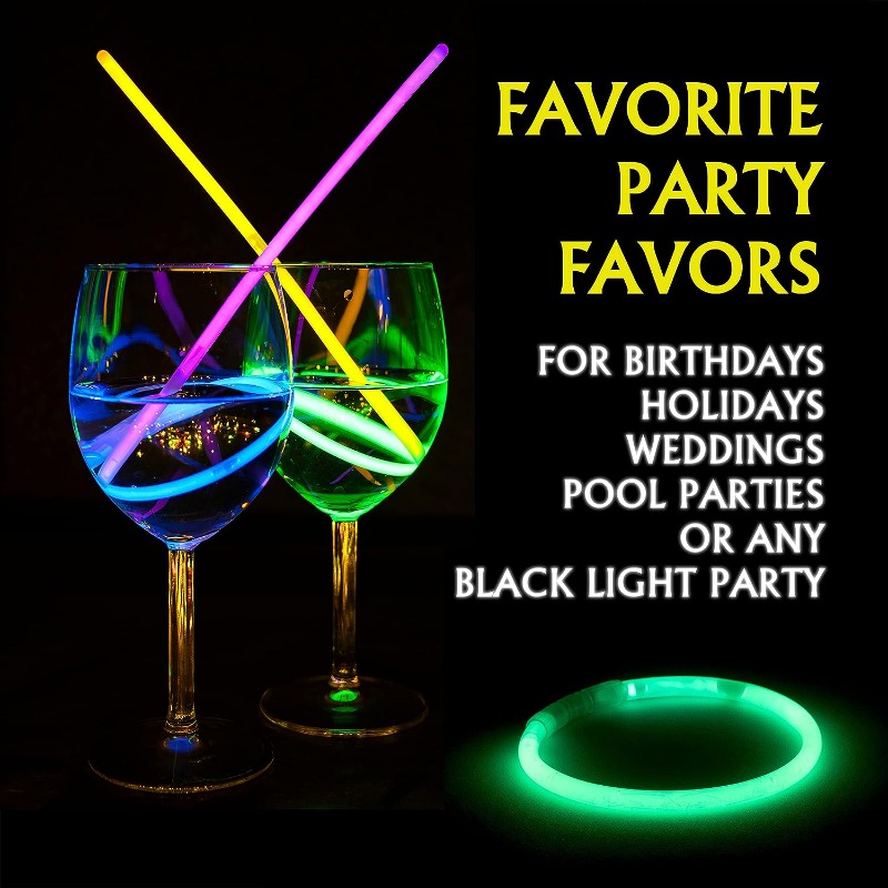 100Pack 8 Inch Glow in the Dark Light Up Sticks Party Favors Glow Necklaces  Fluorescence Light Glow Bracelets With Connectors - Realistic Reborn Dolls  for Sale