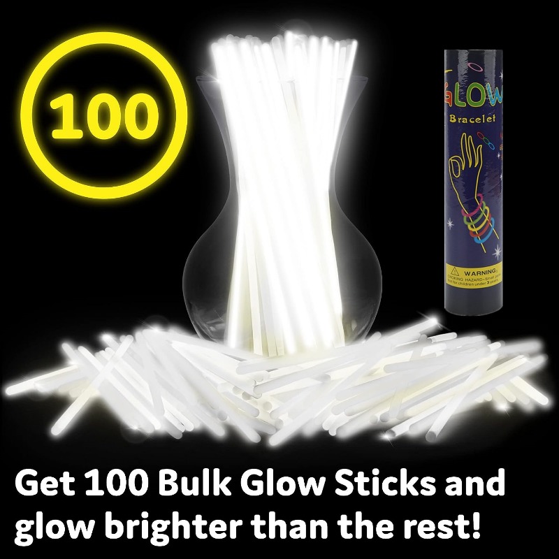 50/100/200 Glow Sticks Bulk Halloween Party Favors, Glow In The