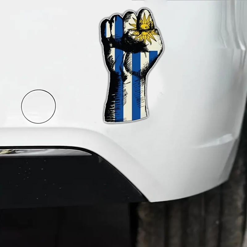 Uruguay World Flag Hand Car Stickers Laptop Water Bottle Car
