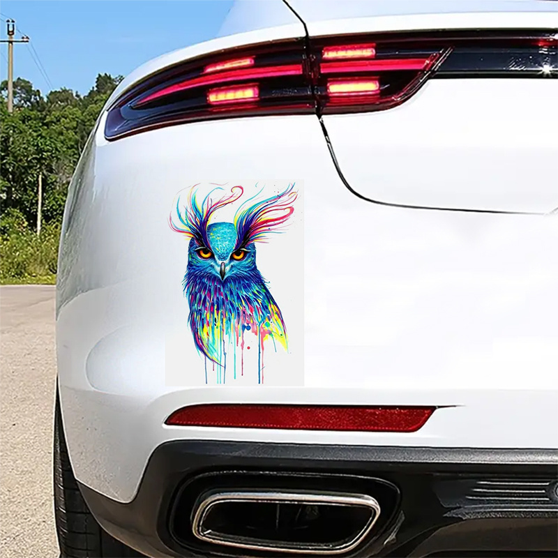 Ink Painting Beautiful Color Feather Eagle Car Stickers For - Temu