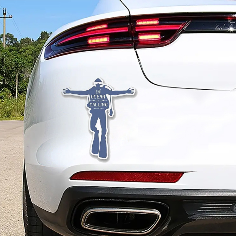 Diver Ocean Calling Car Sticker Laptop Bottle Truck - Temu Australia