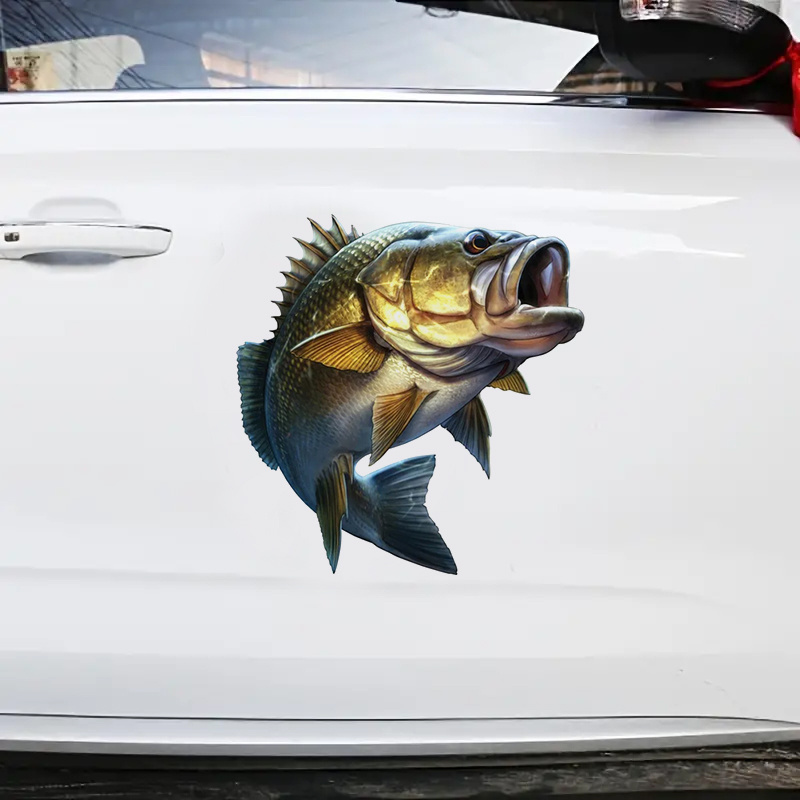 6 Large Mouth Bass Fish Sticker Boat Fishing Car Vehicle window bumper  decal