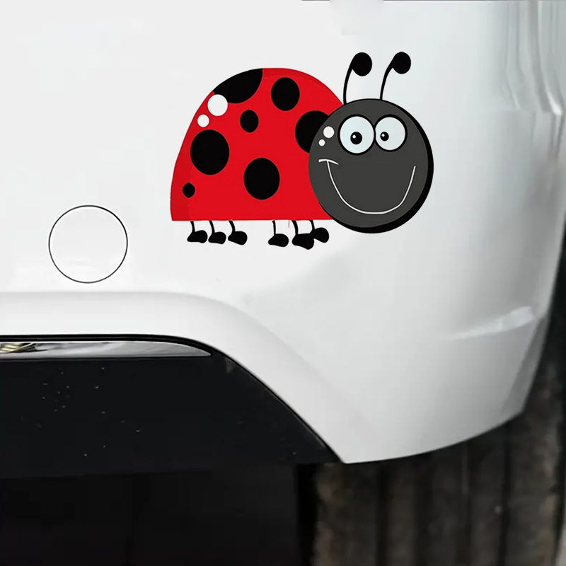 Cute Smile Ladybug Lady Bug Car Stickers Laptop Water Bottle - Temu