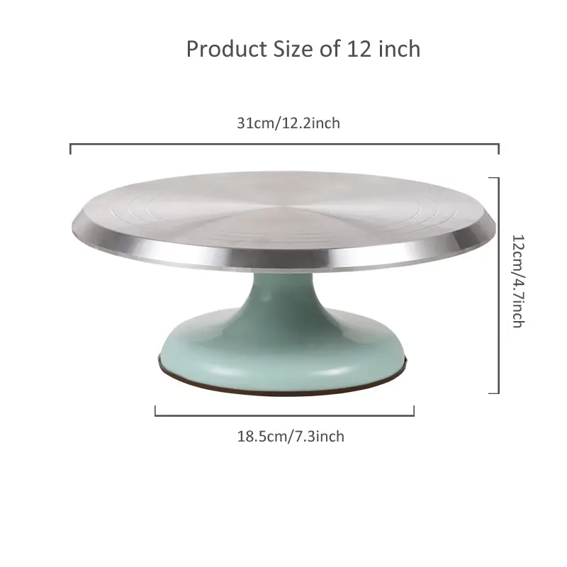 10Inch Pastry Turntable Cake Stand Aluminum Alloy Rotating Cake