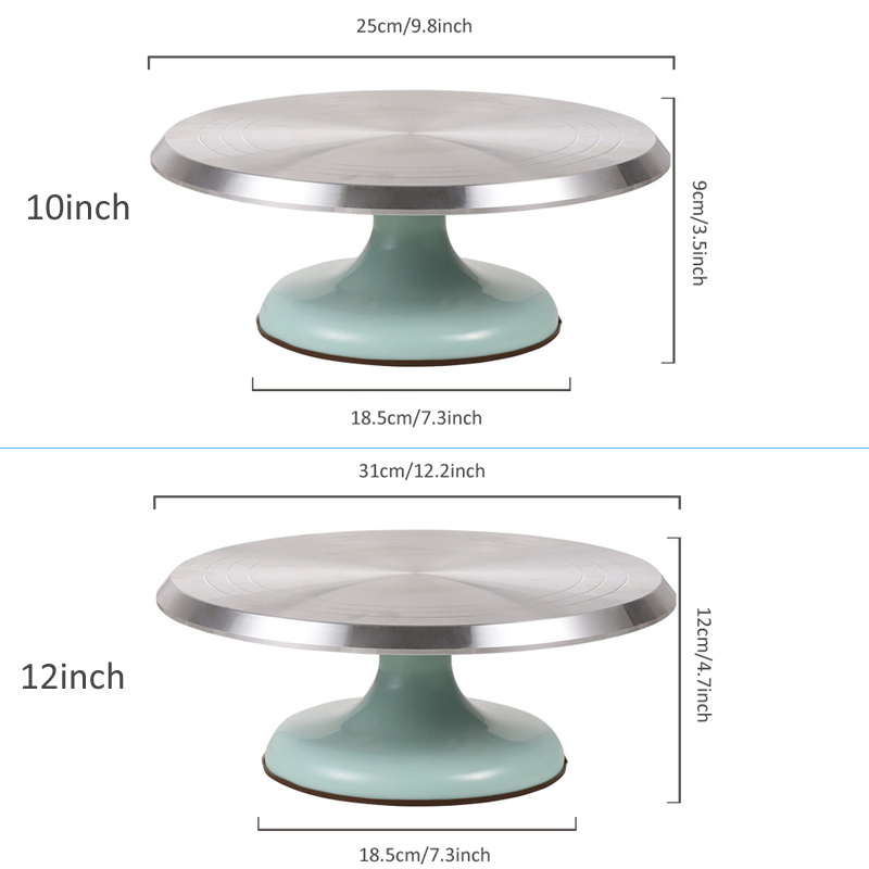 Aluminum Cake Turntable 25.4x30.48cm for Pastry Cupcake Decorations