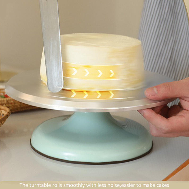 Rotating Cake Stand Rotating Plate Aluminum Alloy 12 Inches