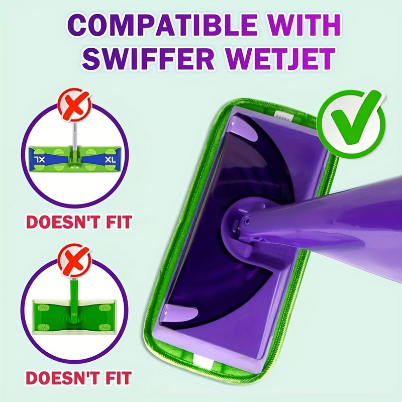 2/4 Pezzi, Panni Per Scopa Riutilizzabili, Compatibili Con Swiffer WetJet,  Ricarica Per Tampone In Microfibra