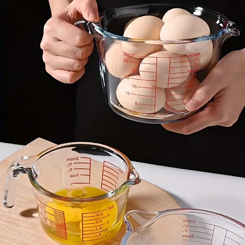 3-size Bpa-free Borosilicate Glass Measuring Cup Set - Precise Measurement,  Heat-resistant, Microwave & Oven Safe! - Temu