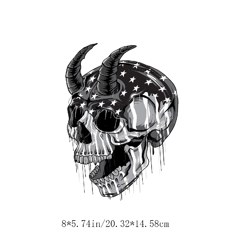 Black American Flag Skull Sticker Distressed Punisher Bumper - Temu