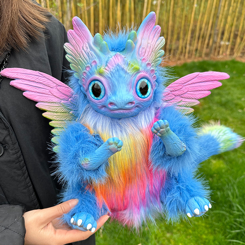 18 Fluffy Fantasy Blue Dragon in Stuffed Animals & Plushies