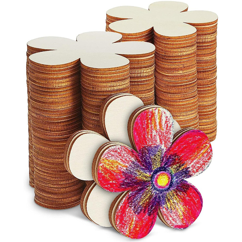 Insect Flower Hollow Wooden Pieces Wooden Decorations For Art