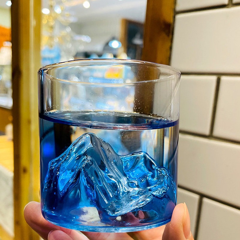 3d Glass Cup Mountain Inside Water Cup High Borosilicate - Temu