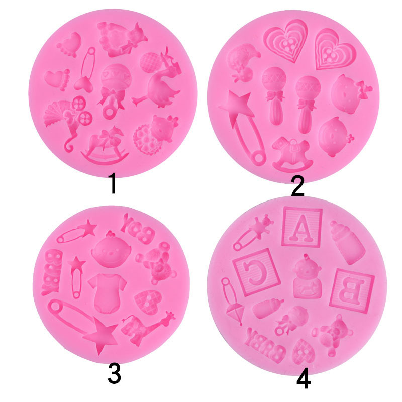 Baby Stuff Fondant Mold 3d Silicone Mold Candy Mold - Temu