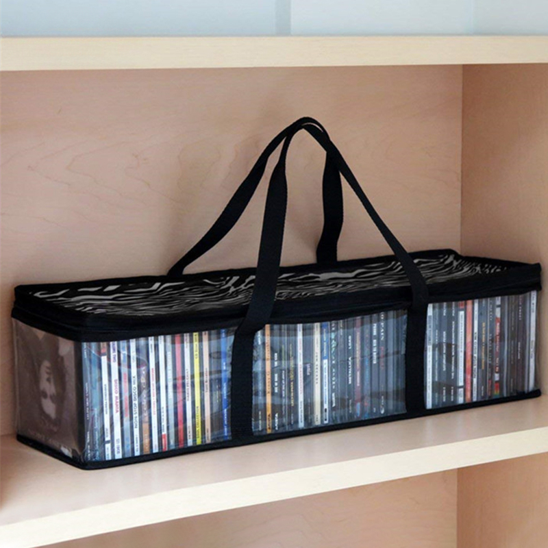 Stock Your Home DVD Storage Bags (4 Pack) - Transparent PVC Media Stor