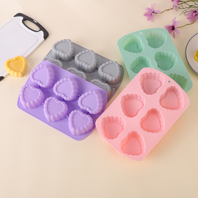 Silicone Muffin Pan, Non-stick Baking Cupcake Pan, 6 Cavity Pudding Mold,  Oven Accessories, Baking Tools, Kitchen Gadgets, Kitchen Accessories - Temu