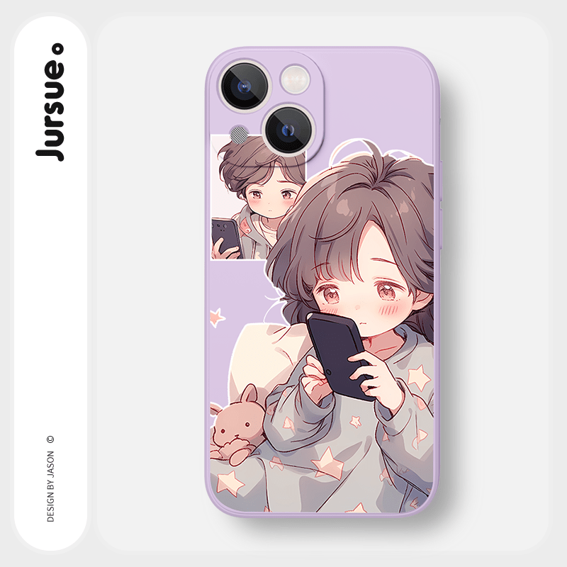 cute cartoon anime couple shockproof soft phone case Temu United