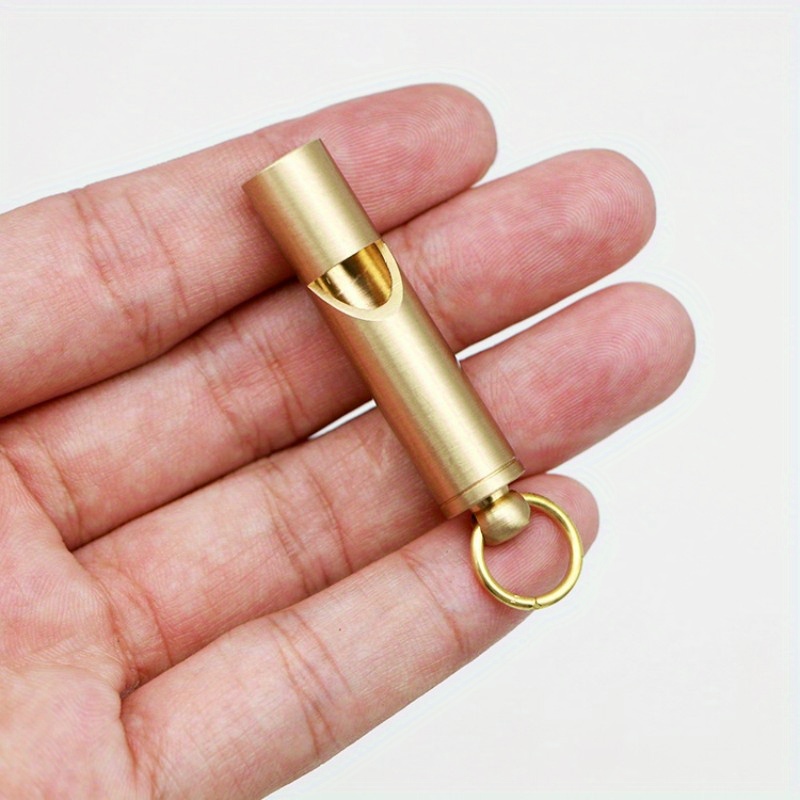 Loudest Brass Whistle Best Premium Emergency Whistle One Piece Outdoor  Survival Whistle On Key-Chain or Hang Around Your Neck and Carry it  Anywhere!