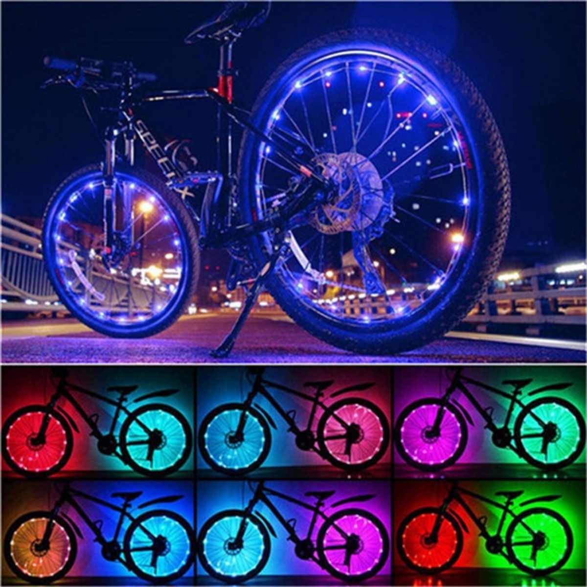 Las luces más vendidas para las ruedas de la bicicleta